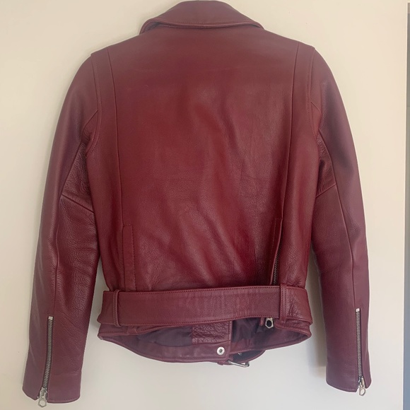 Madewell Leather Motorcycle Jacket in Oxblood - Picture 5 of 7